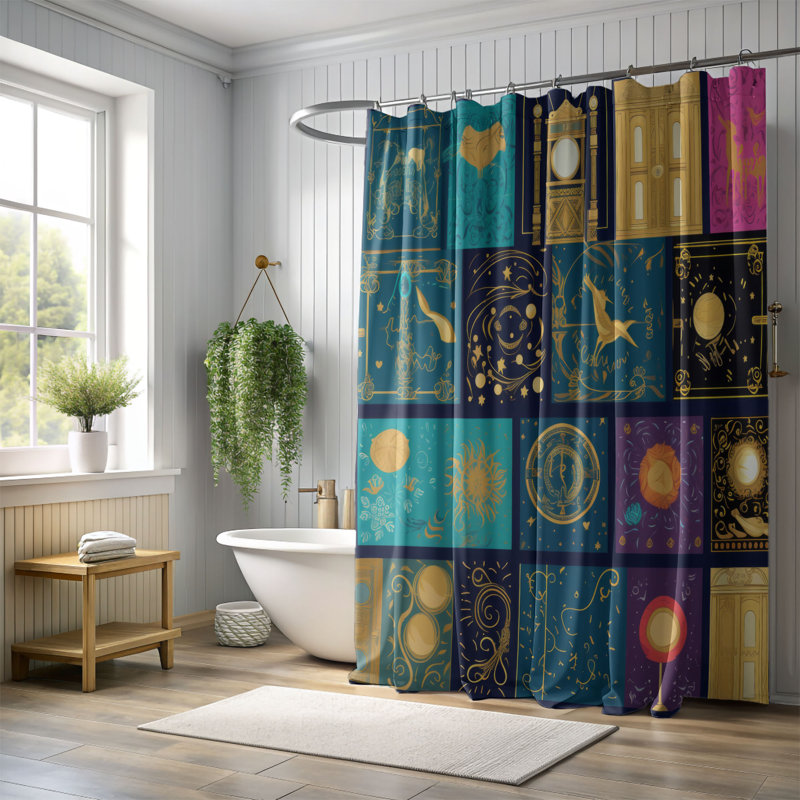 Rideau de douche Lunar Mystery - Premium, H 74 po x l 71 po