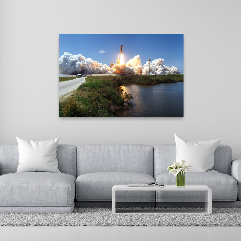 Lancement, Kennedy Space Center, Floride, États-Unis, art mural contemporain, H 40 po x l 60 po