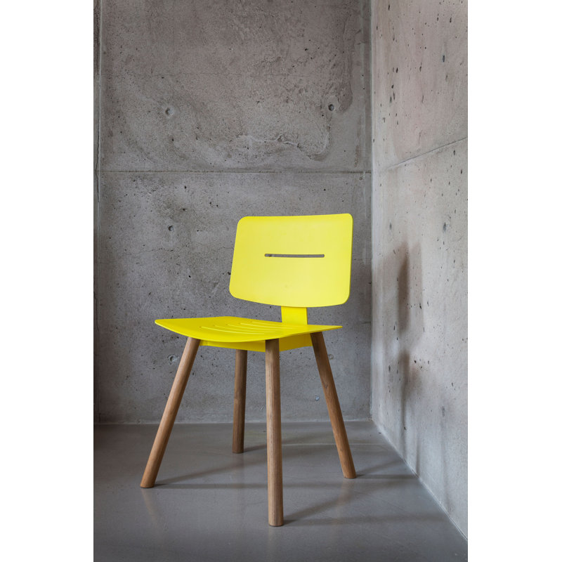 Chaise d'appoint de patio Coco, Citron / faux teck, No, Does Not Apply