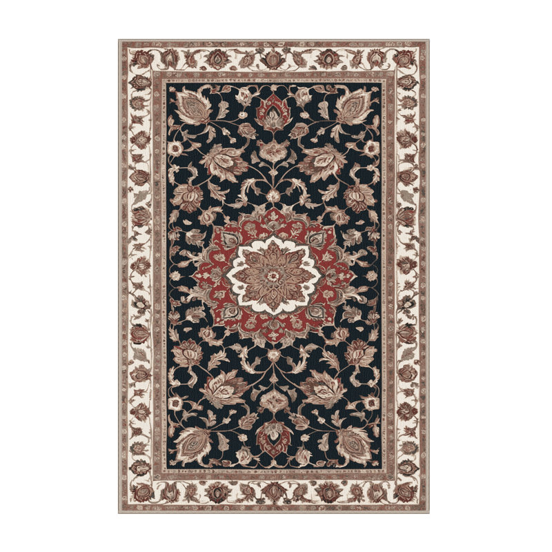 Tapis brun lavable à la machine, Rectangle 4pi x 6 pi