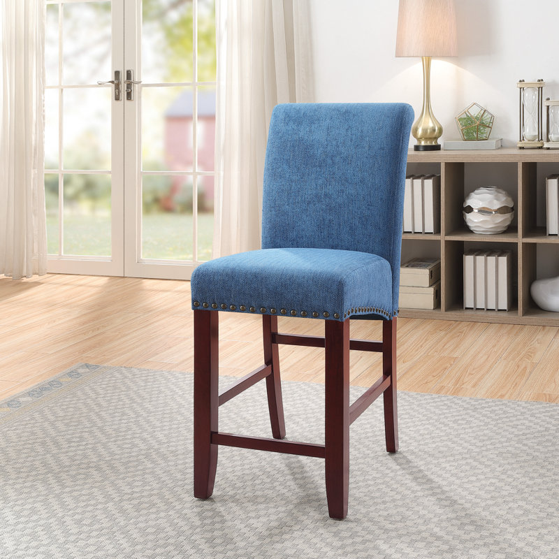 Tabouret de comptoir 25,5 po Rheta, Bleu marine