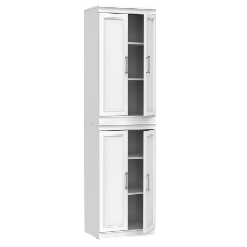 White Modular Storage Closet System with Doors