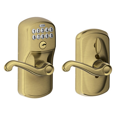 Flair Keypad Lever with Plymouth Trim