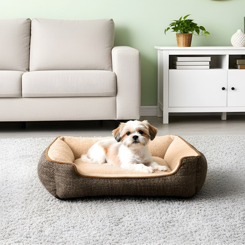 Polyester Pet Bed, Coffee