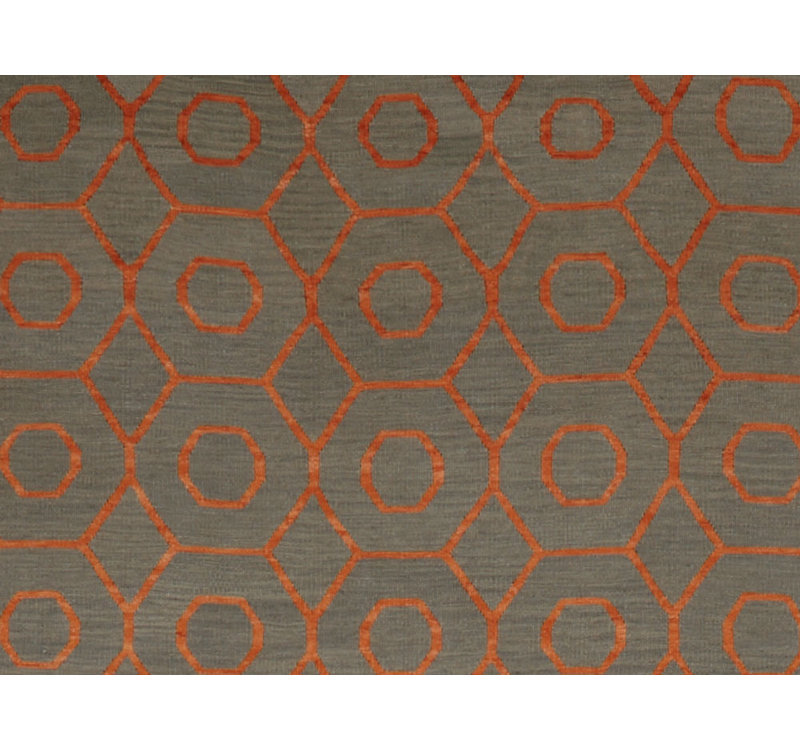 Geometric Area Rug in Brown