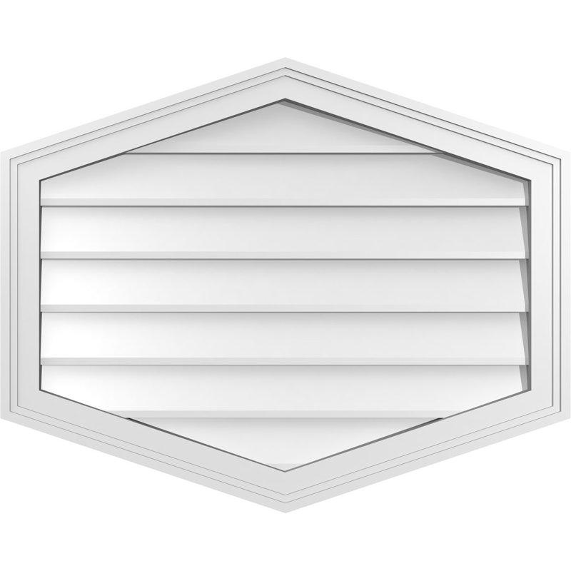 Ventilé vertical à pignon vertical 4/12 po, H 24 po x l 30 po x P 1,5 po