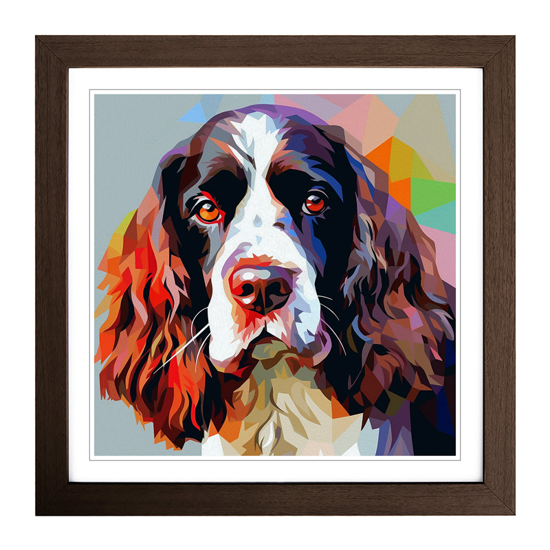 Single Picture Frame Print on Wood, Walnut