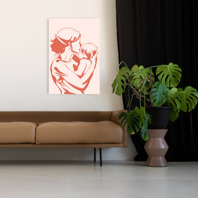 Mother And Child Embrace Romantic Traditional Wall Art