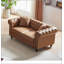 Canapé chesterfield de 63,5 po au design contemporain, canapé modulaire en tissu Tech-2114197730