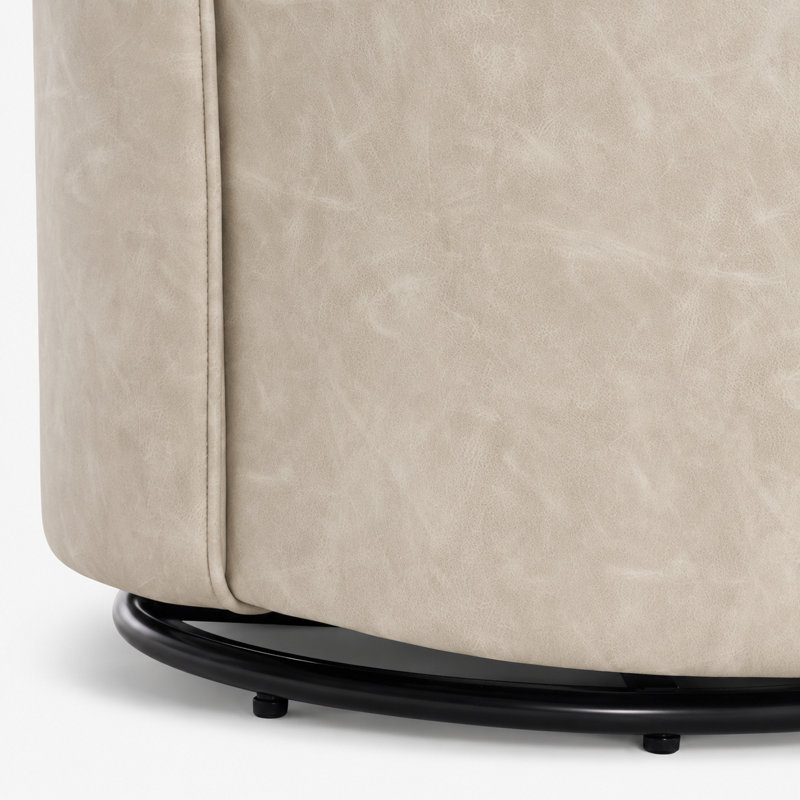 Chaise pivotante rembourrée, Grey