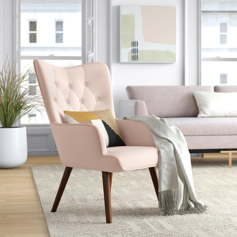 Fauteuil à oreilles Cambra 28,1 po, Rose