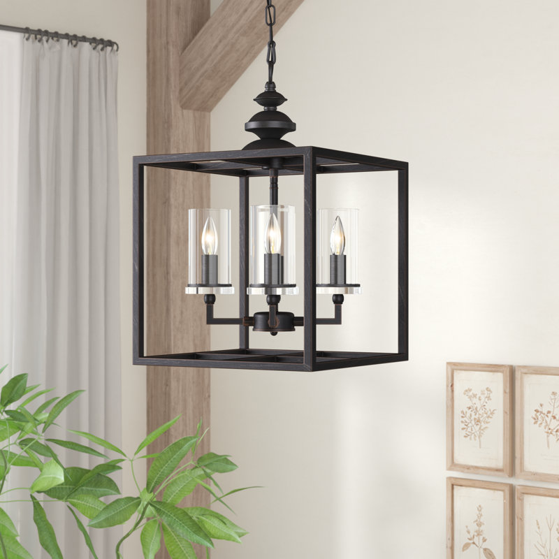 Cheverton 4 - Light Black Lantern Pendant