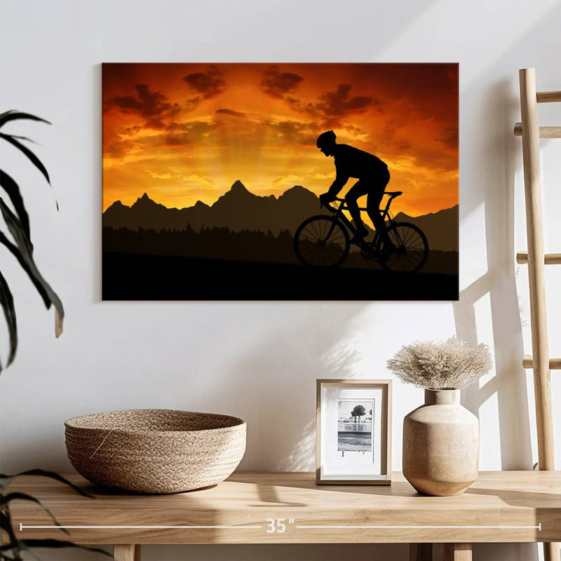 Senne Sunset Cycling, 16" H x 24" W