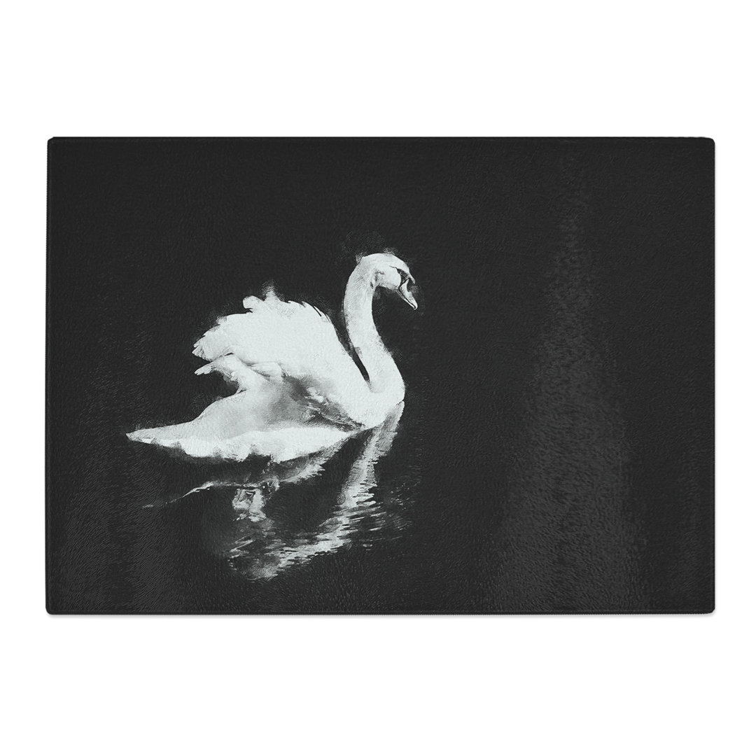Tempered Glass Swan Chopping Board