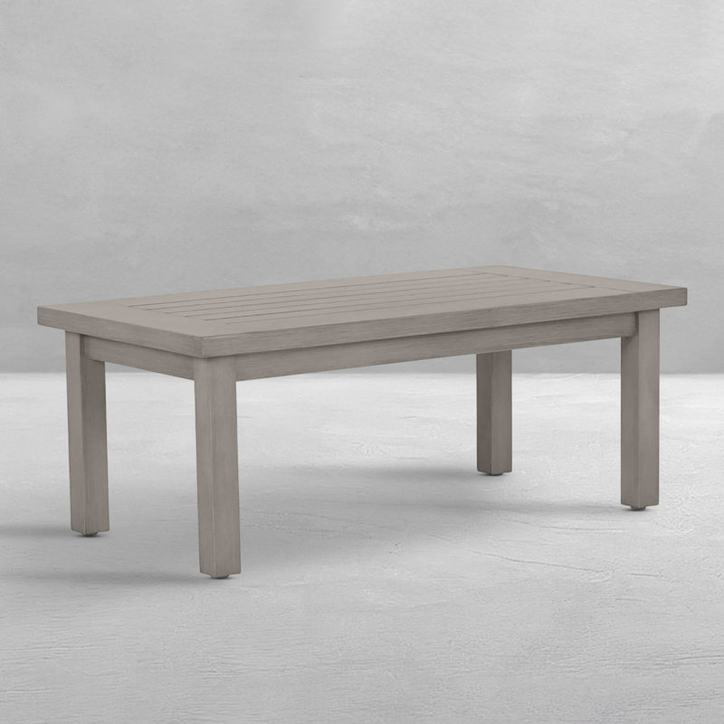 Club Aluminum Rectangular Coffee Table - Oyster, Oyster