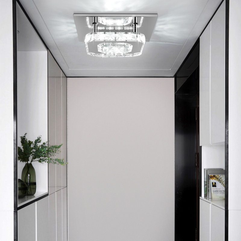 LED Crystal Ceiling Light Modern Minimalist Lamp Living Room Bedroom Lights