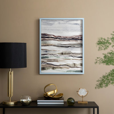 Muted Earth Layers I Framed Print - Solid Wood