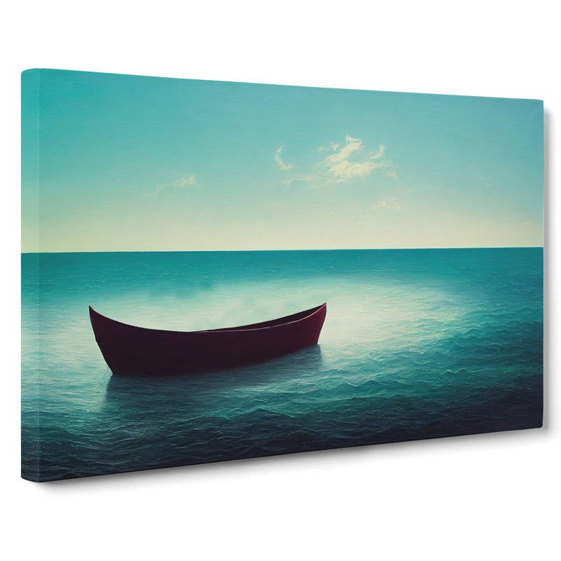 Lone Boat Vol.1 - Wrapped Canvas, 35cm H x 50cm W x 3cm D