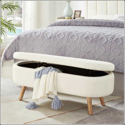Banc de rangement avec repose-pieds ovale Luxury