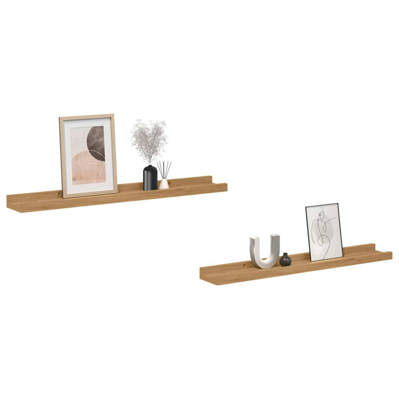 Floating Shelf, 3cm H x 60cm W x 9cm D, Brown