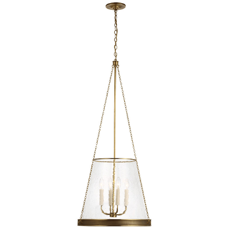 Marie Flanigan Reese 18" Pendant, Soft Brass, Clear