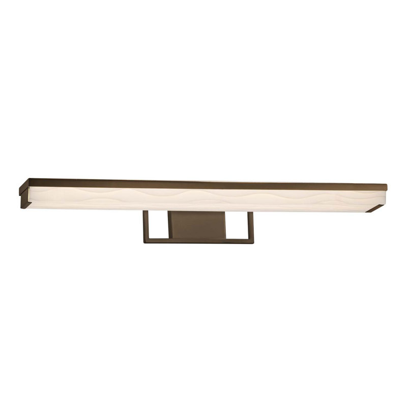 Leith Dimmable LED Vanity Light, Polished Chrome, Waves