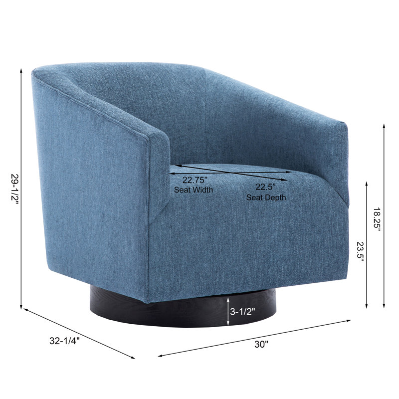 Chaise pivotante Garland, Bleu