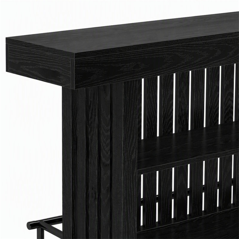 2-Tier Bar Table with Footrest