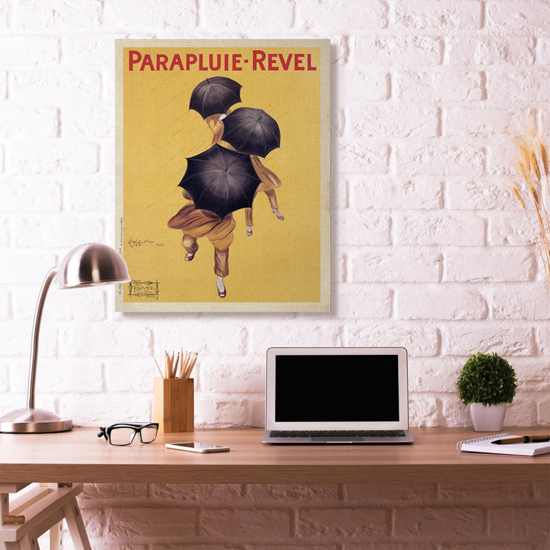 «Parapluie-Revel», affiche rétro sur toile surdimensionnée par Marcello Dudovich, Toile tendue, H 48 po x l 36 po x P 1,5 po