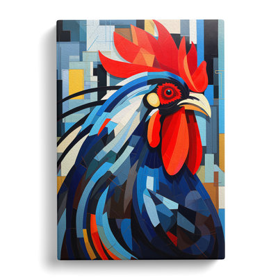 Rooster Constructivism No.2 - Wrapped Canvas