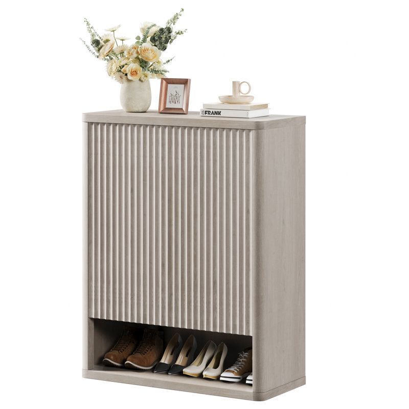 Cesiro 24-Pair Shoe Storage Cabinet, White Alder, Individual