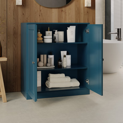Armoire de salle de bain en bois massif l 32 po Melvous