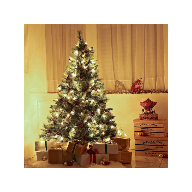 84cm H Lighted Artificial Pine Christmas Tree