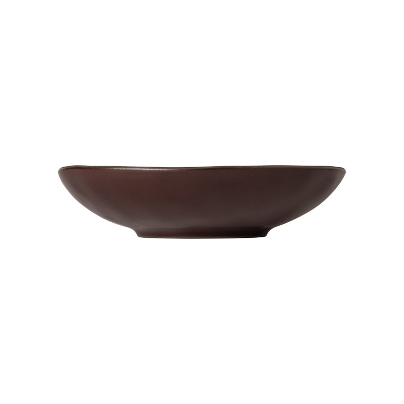Stacked Organic Stoneware Pasta Dish, Port