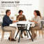 Lamberto Round Metal Base Dining Table-466641100