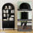 70.8" Tall Arched Bookcase With Storage, Mid Century Modern 6-Tier Cabinet With Door And Drawer, Metal Legs And Metal Handles,Arched Bookshelf With Open Display Shelf For Office Living Room-2115265931