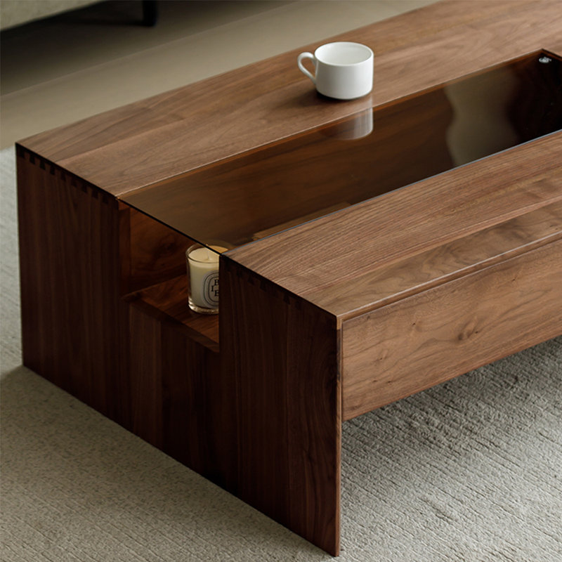 Table basse de salon de style nordique, H 15,75 po x L 47,24 po x l 25,59 po