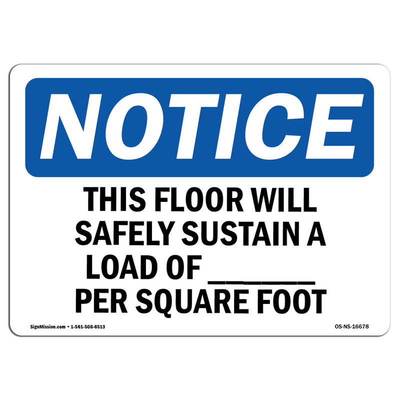 Osha remarque que ce plancher soutiendra en toute sécurité un panneau
