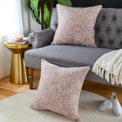Textured Outdoor Reversible Throw Pillow
