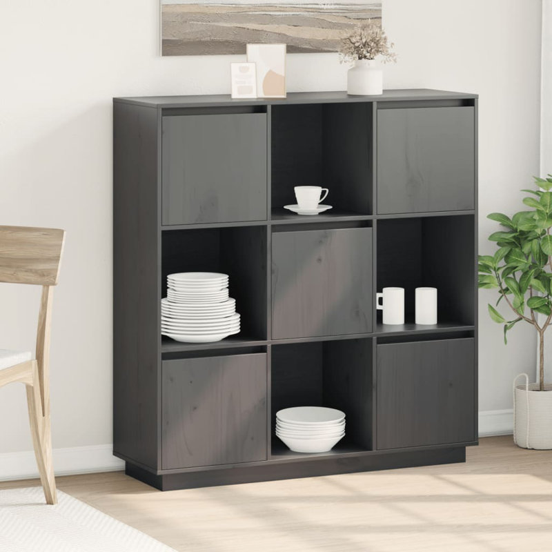 Jete 110.5cm Solid Wood Sideboard, Grey