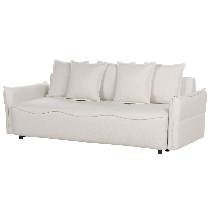 Angleica 3 Seater Sofa Bed, Off White