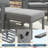 Set Of 2 All-Weather Metal Patio Ottomans With Thick Cushions And Durable Frame For Outdoor Comfort-751493322