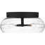 Abdas 3-Light Matte Black Flush Mount Light