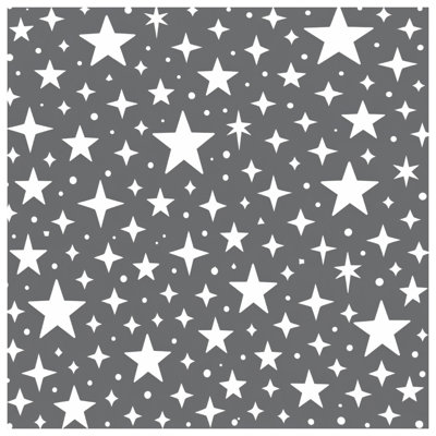 Édredon à motif étoilé gris
