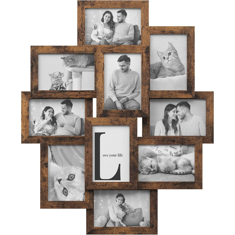 60x49.3x3.6cm Picture Frame - Set of 9, Brown
