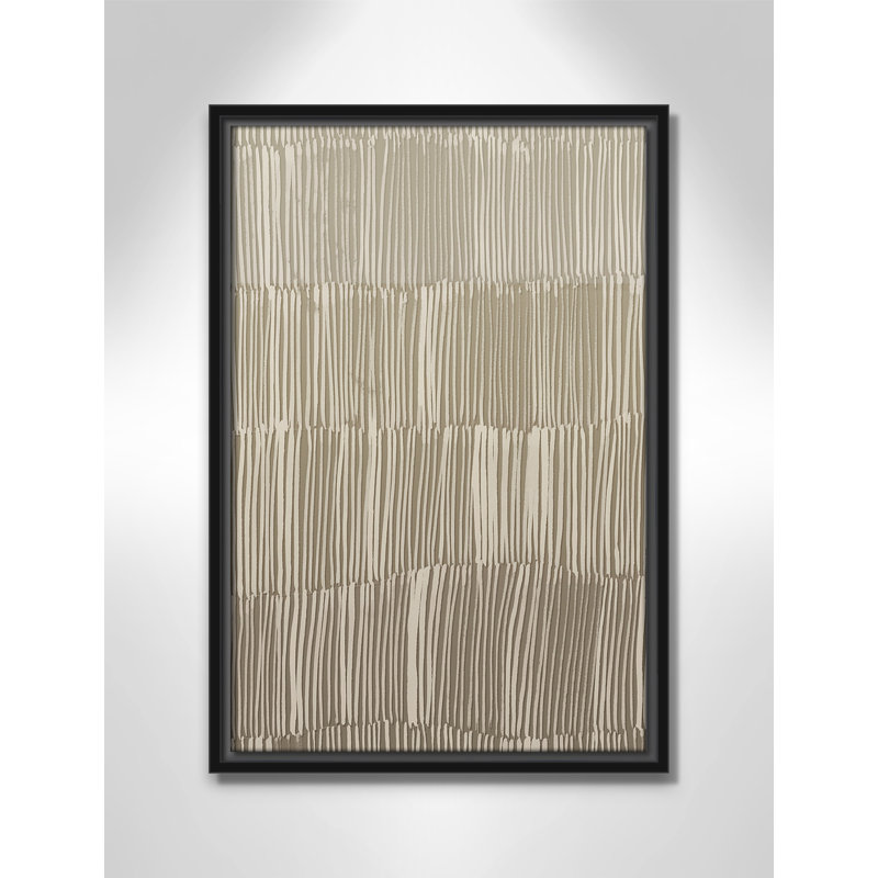 Linear Calm II Print par , Cadre flottant noir, H 19,5 po x l 13,5 po
