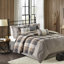 Édredon très grand 7 pièces, tissu à chevrons, style écossais Buffalo, 2 taies décoratives, 3 coussins, jupe de lit rabattable de 15 po, imprimé taille facile d'entretien, pli décoratif assorti-122457492