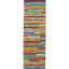 Jubilee Striped Handmade Tufted Wool Orange/Purple/Blue Area Rug-10713739