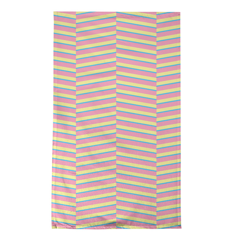 Jaya Tea Towel Kitchen Towel, Light Pink/Yellow, Poly Twill