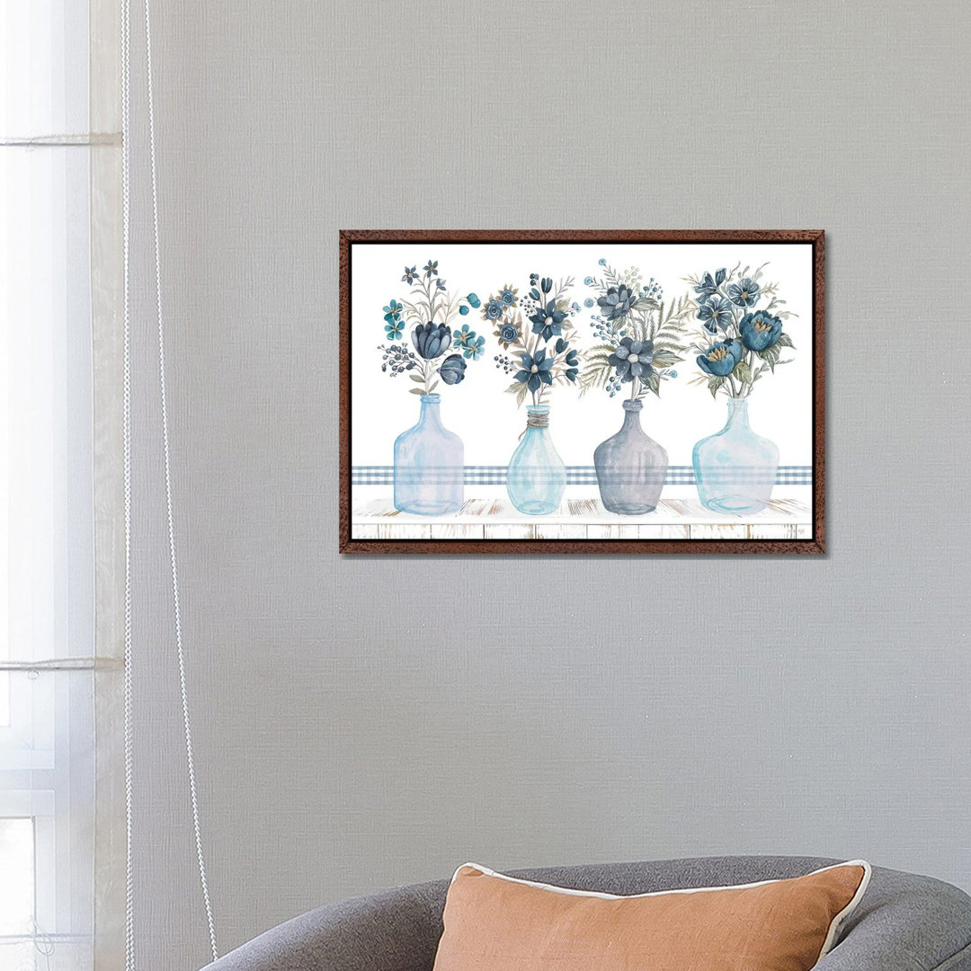 Feeling Blue Florals von Cindy Jacobs - Gallery-Wrapped Canvas Giclée on Canvas